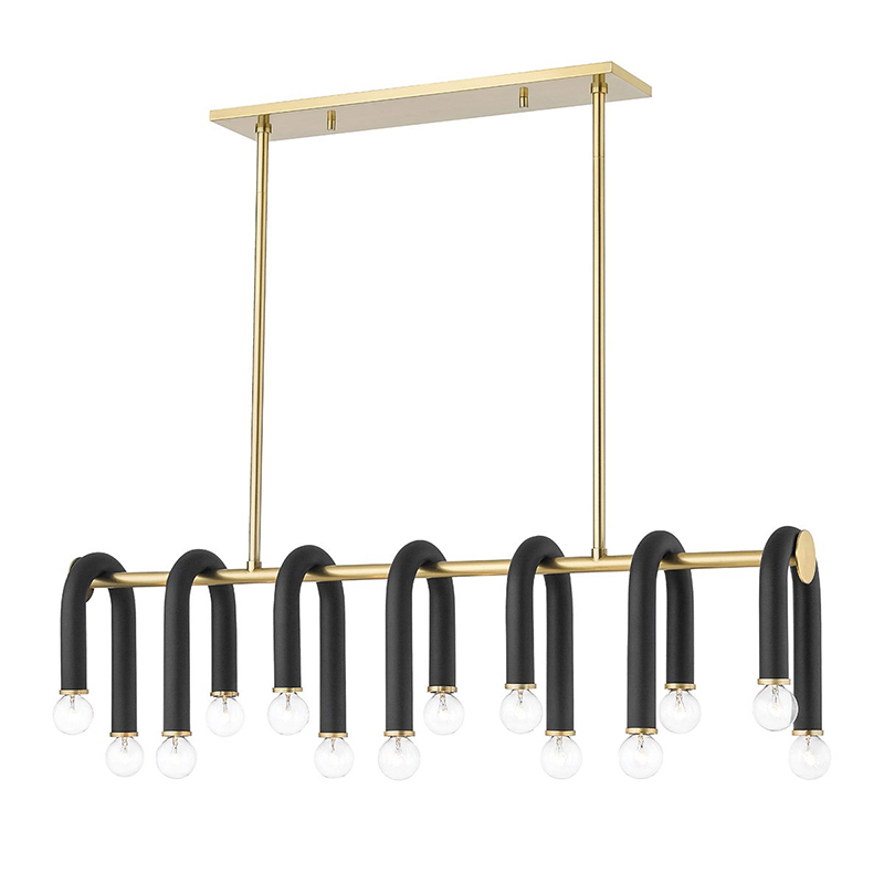 Люстра Paulson floppy chandelier gold Черный Золотой Люстра Paulson floppy chandelier gold Черный Золотой в Барнауле | Loft Concept