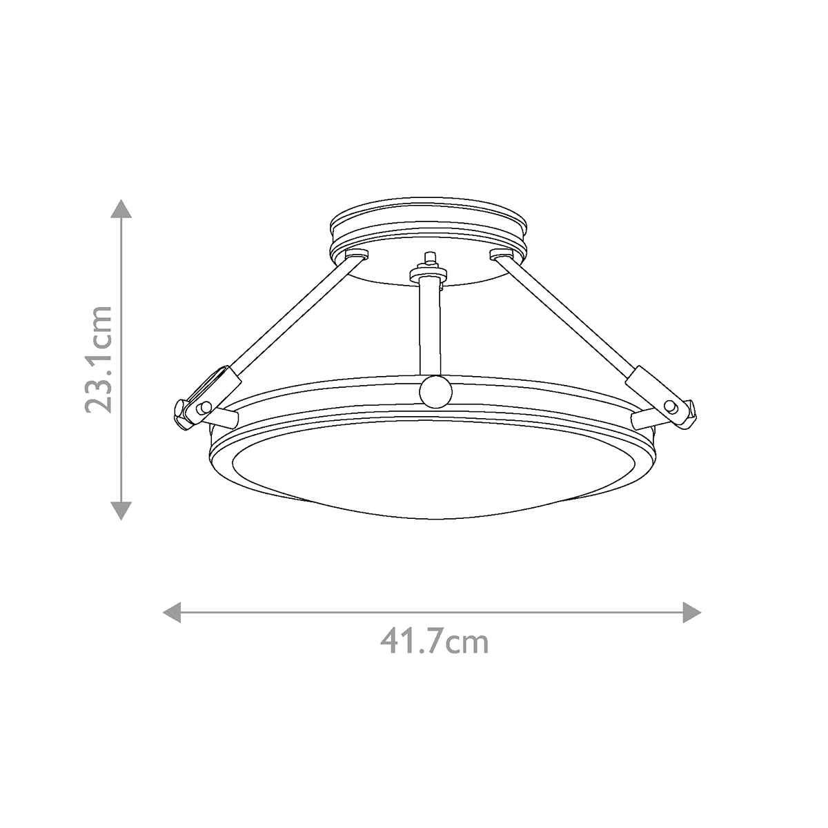 Потолочный светильник цвета латунь с плоским круглым плафоном Hinkley в Барнауле