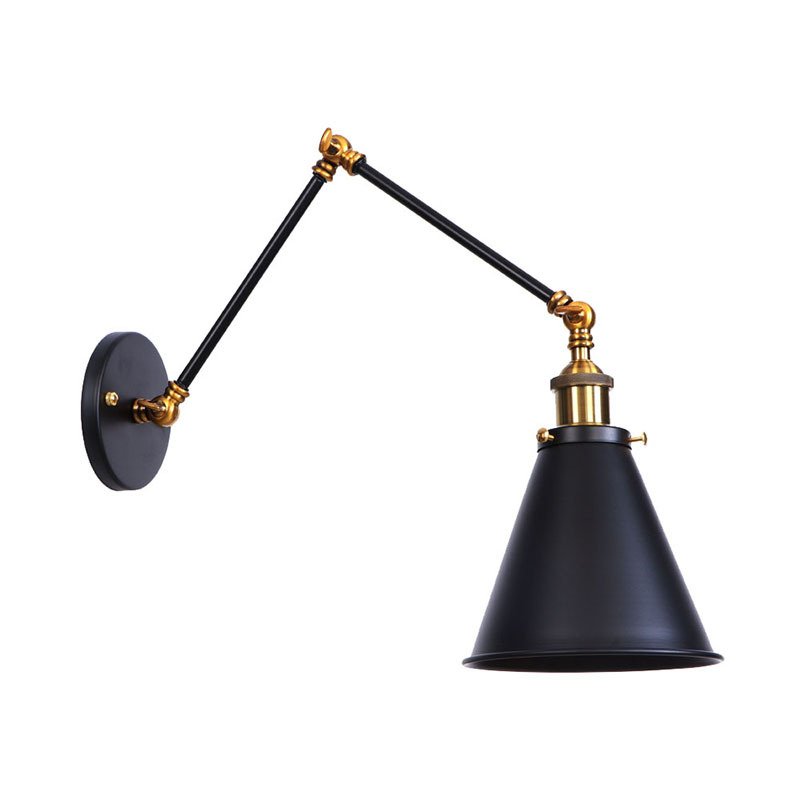 Бра Gloce Cone Shade Loft Industrial Золотой Черный Бра Gloce Cone Shade Loft Industrial Золотой Черный в Барнауле | Loft Concept