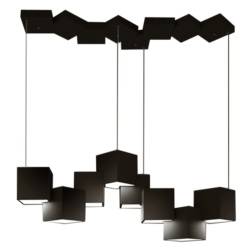 Дизайнерский светодиодный светильник Черный Eight Squares Lamp Черный Дизайнерский светодиодный светильник Черный Eight Squares Lamp Черный в Барнауле | Loft Concept
