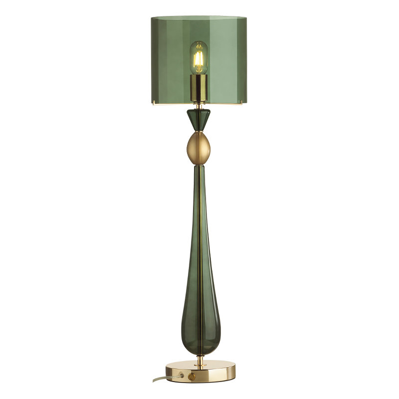 Настольная лампа Roser Green Table Lamp Зеленый Золотой Настольная лампа Roser Green Table Lamp Зеленый Золотой в Барнауле | Loft Concept