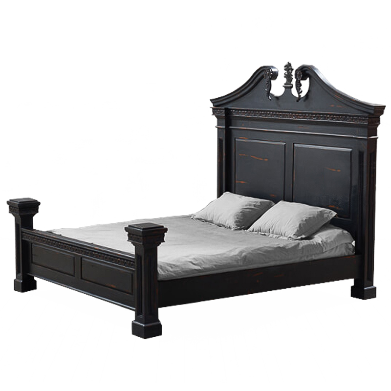 Кровать Gothic Style Bed Черный Кровать Gothic Style Bed Черный в Барнауле | Loft Concept