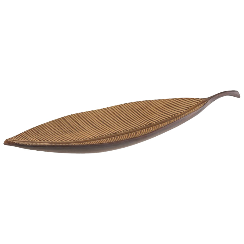 Поднос Leaf salver Коричневый в Барнауле | Loft Concept 