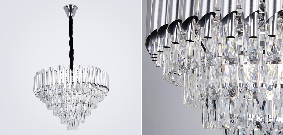 Круглая многоярусная люстра Empire Crystal Silver Круглая многоярусная люстра Empire Crystal Silver - Loft-Concept в Барнауле