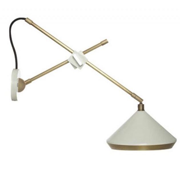 Бра Bert Frank SHEAR SHEAR WALL LIGHT Белый Белый Золотой Бра Bert Frank SHEAR SHEAR WALL LIGHT Белый Белый Золотой в Барнауле | Loft Concept