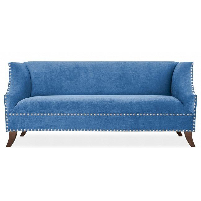 Диван Arc Armrests Sofa Голубой Коричневый в Барнауле | Loft Concept 