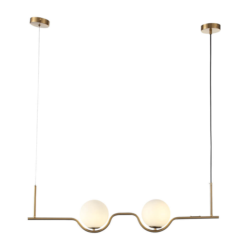 Люстра B.LUX C Ball Linear Латунь Белое матовое стекло Люстра B.LUX C Ball Linear Латунь Белое матовое стекло в Барнауле | Loft Concept
