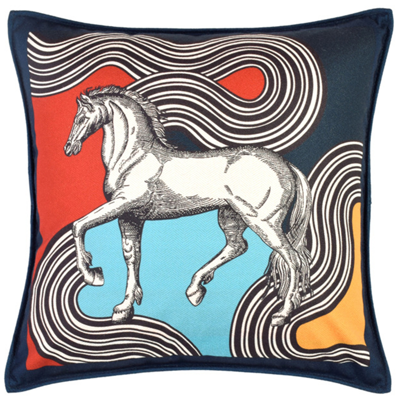 Декоративная подушка Hermes Horse 36 Мульти Декоративная подушка Hermes Horse 36 Мульти в Барнауле | Loft Concept