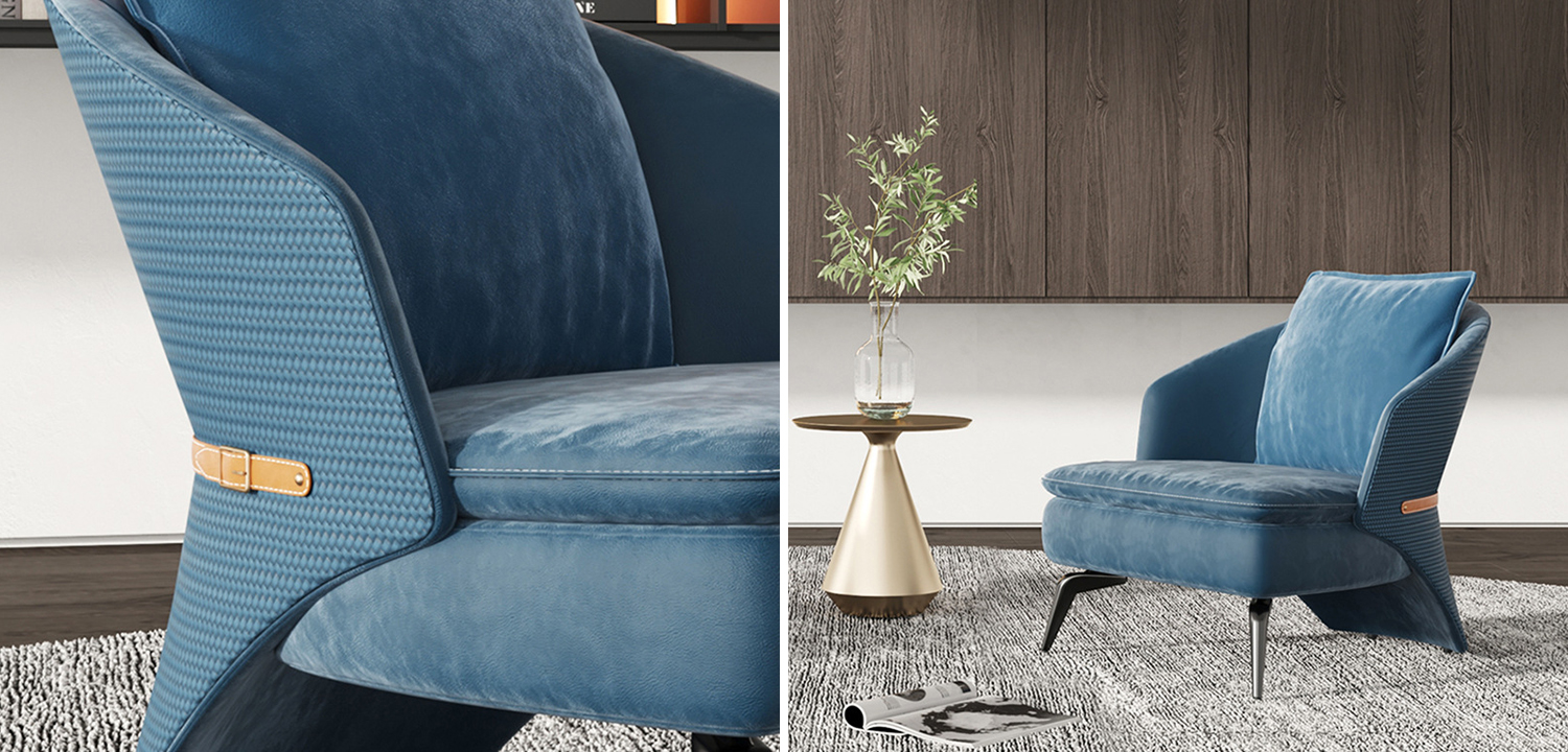 Кресло Albie Armchair Blue - фото