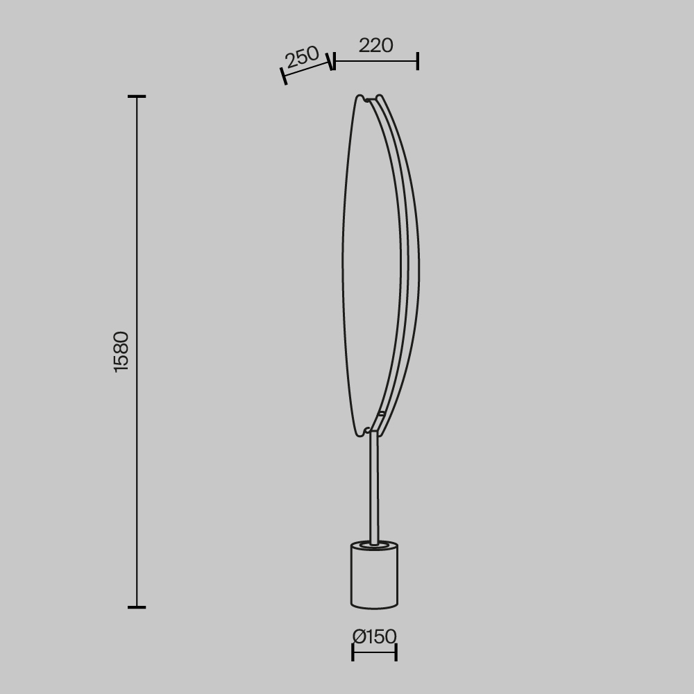 Напольный торшер светодионый Breeze 3000К 33Вт в Барнауле