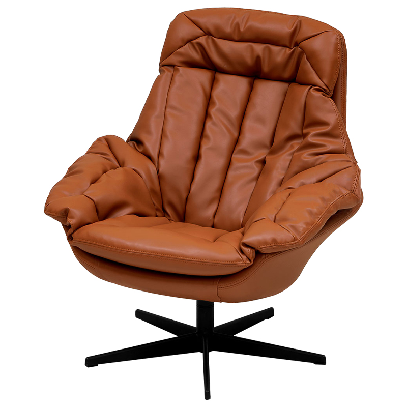 Вращающееся кресло Willard Armchair Коричневый Черный Вращающееся кресло Willard Armchair Коричневый Черный в Барнауле | Loft Concept