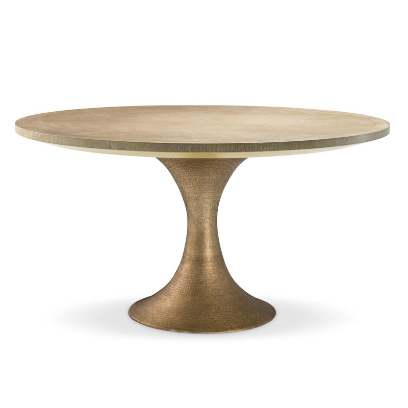 Обеденный стол Eichholtz DINING TABLE MELCHIOR ROUND brass Латунь Обеденный стол Eichholtz DINING TABLE MELCHIOR ROUND brass Латунь в Барнауле | Loft Concept