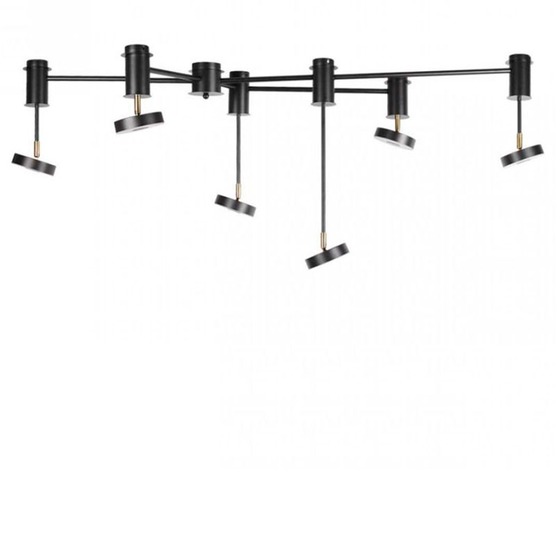 Светильник потолочный Flexible soffits черный 6 плафонов Черный Светильник потолочный Flexible soffits черный 6 плафонов Черный в Барнауле | Loft Concept