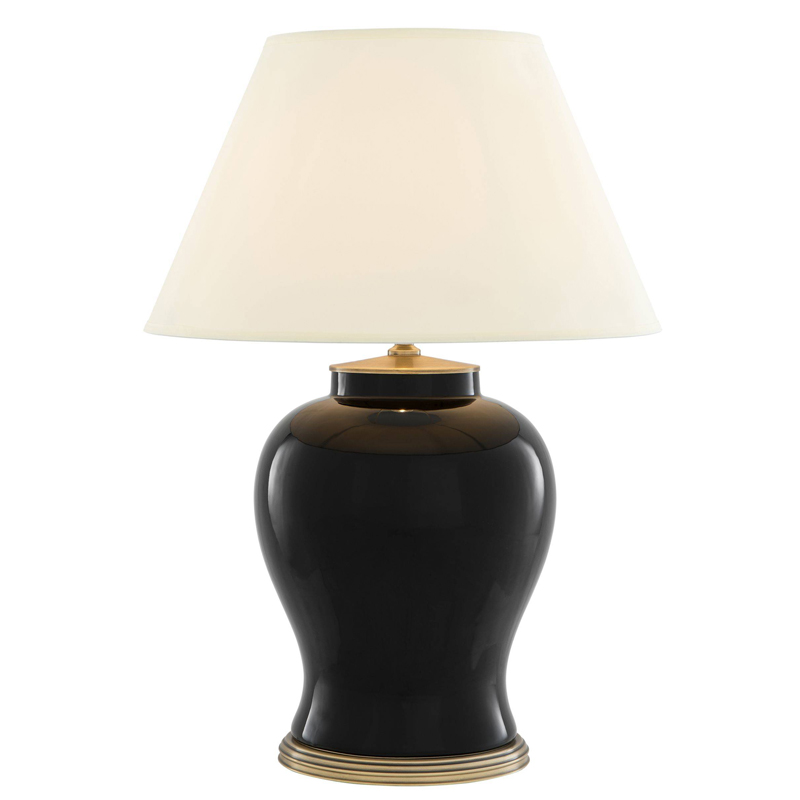 Настольная лампа Eichholtz Table Lamp Mundon Белый Черный Латунь Античная полированная Настольная лампа Eichholtz Table Lamp Mundon Белый Черный Латунь Античная полированная в Барнауле | Loft Concept