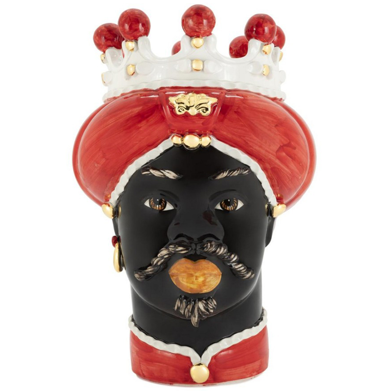 Ваза Vase Moro Man Medium New Red Gold Красный Черный Белый Золотой Ваза Vase Moro Man Medium New Red Gold Красный Черный Белый Золотой в Барнауле | Loft Concept