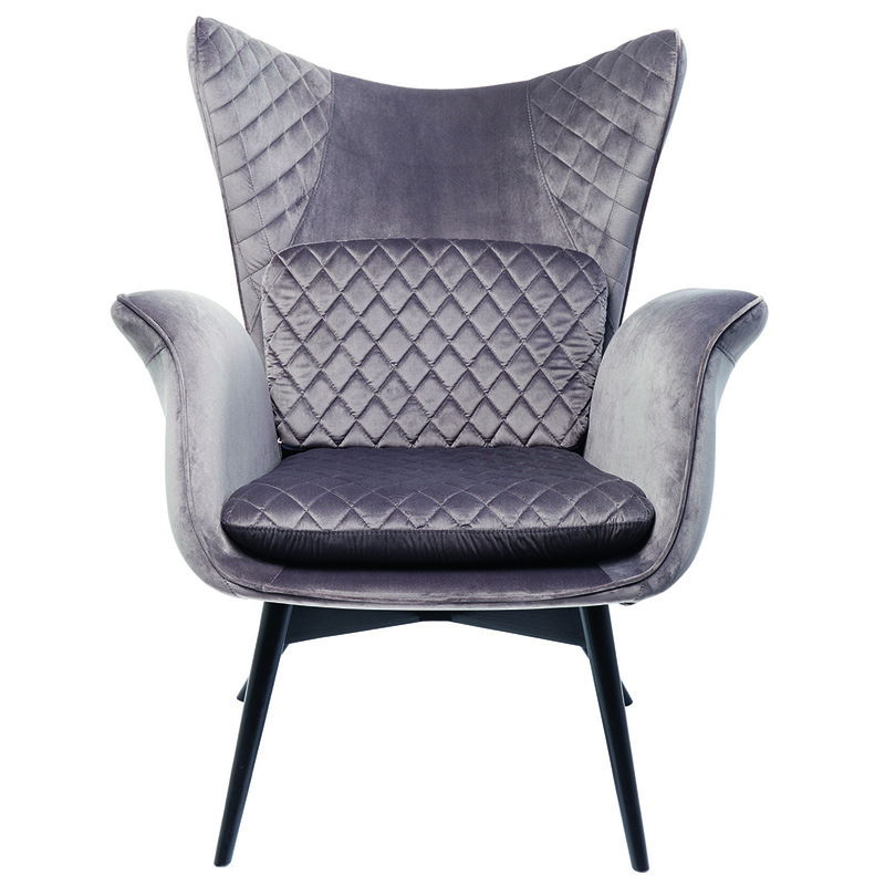 Кресло Gray Velvet Throne Серый Кресло Gray Velvet Throne Серый в Барнауле | Loft Concept