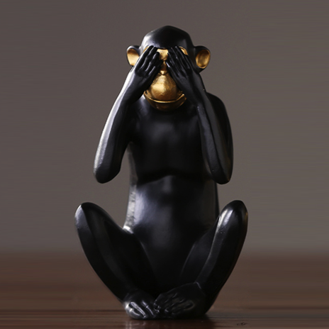 Статуэтка Monkey dont see Черный Статуэтка Monkey dont see Черный в Барнауле | Loft Concept