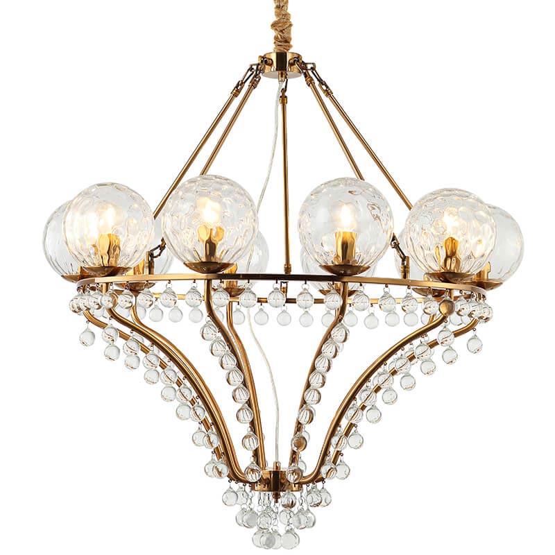 Люстра Melaine Chandelier gold Золотой Прозрачный (Transparent) Люстра Melaine Chandelier gold Золотой Прозрачный (Transparent) в Барнауле | Loft Concept