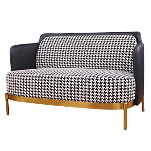 Диван Pied de poule Gray Sofa Черно-белый Латунь Диван Pied de poule Gray Sofa Черно-белый Латунь в Барнауле | Loft Concept