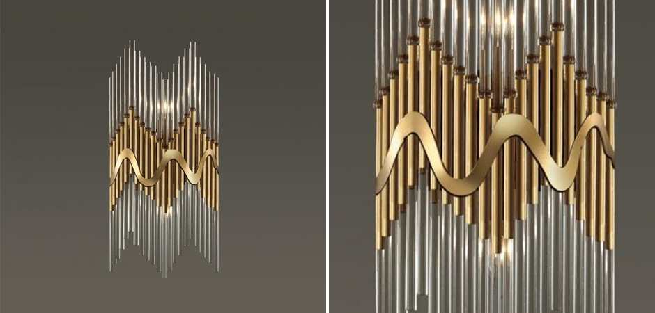 Бра Bronze Pipes стеклянное Бра Bronze Pipes стеклянное - Loft-Concept в Барнауле