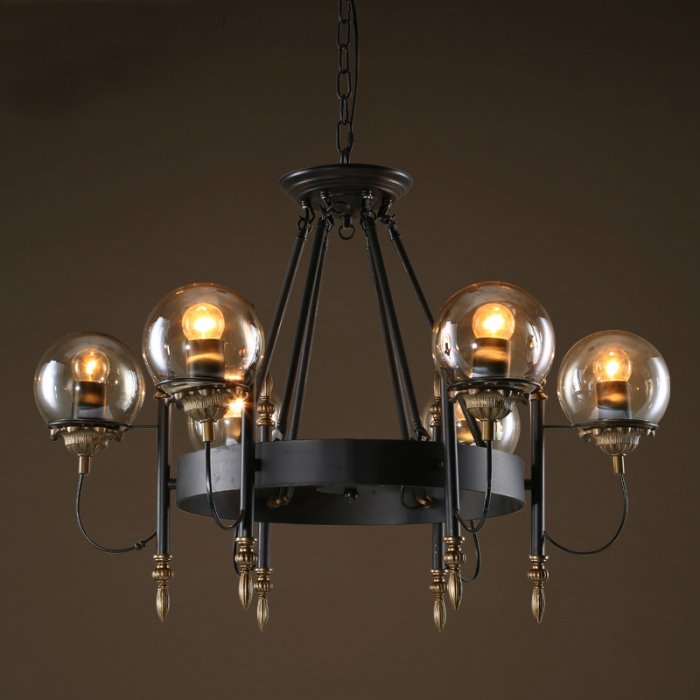 Люстра Globe Trenger Chandelier 6 Черный Люстра Globe Trenger Chandelier 6 Черный в Барнауле | Loft Concept