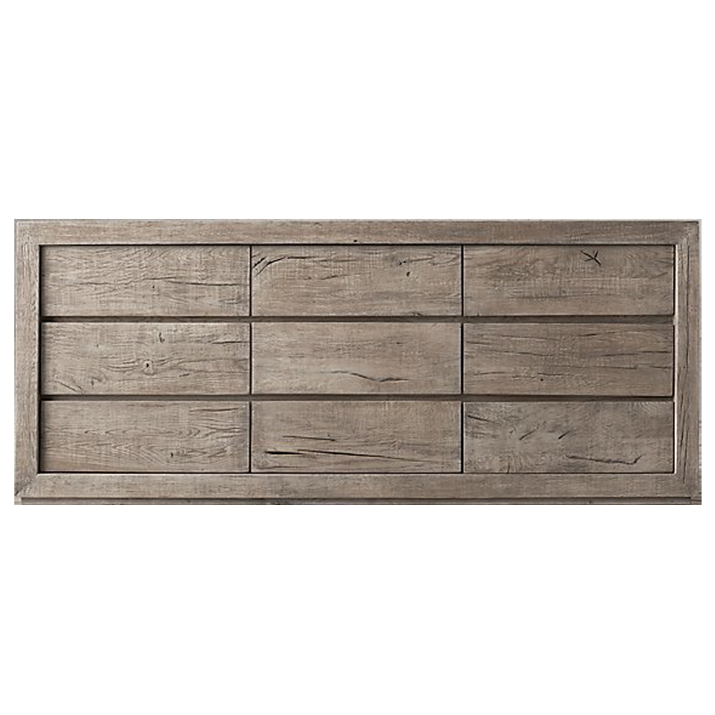 RH RECLAIMED RUSSIAN OAK Комод из дуба 9 ящиков Gray oak Серый Дуб RH RECLAIMED RUSSIAN OAK Комод из дуба 9 ящиков Gray oak Серый Дуб в Барнауле | Loft Concept
