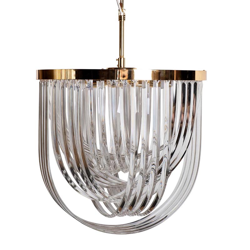 Люстра Retro FROZEN GLASS Chandelier gold Глянцевое золото Люстра Retro FROZEN GLASS Chandelier gold Глянцевое золото в Барнауле | Loft Concept