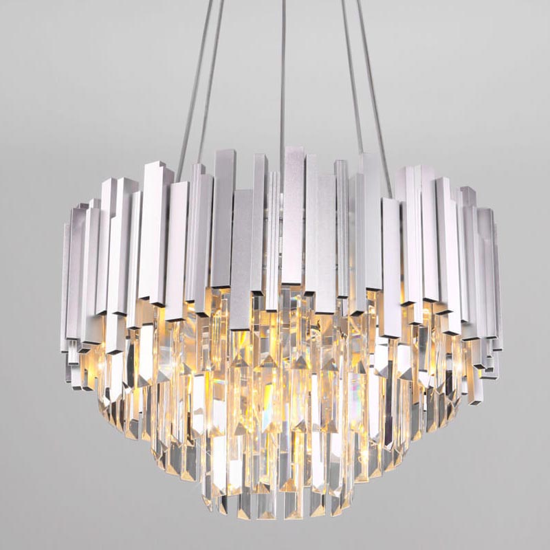 Люстра Lettice Crystal Chandelier Прозрачный (Transparent) Хром Люстра Lettice Crystal Chandelier Прозрачный (Transparent) Хром в Барнауле | Loft Concept
