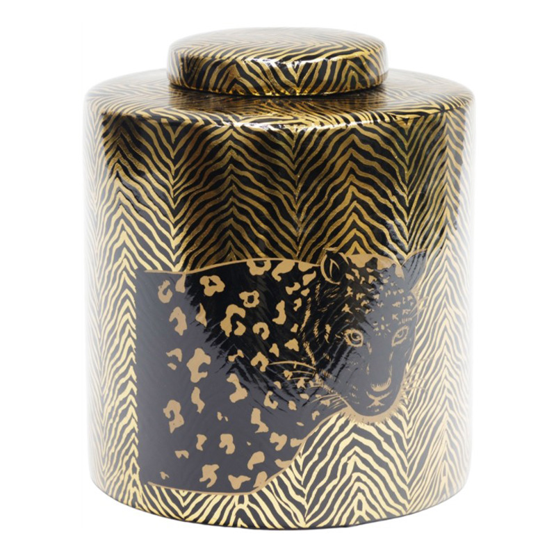Ваза Leopard Vase black and gold 25 Черный Золотой Ваза Leopard Vase black and gold 25 Черный Золотой в Барнауле | Loft Concept