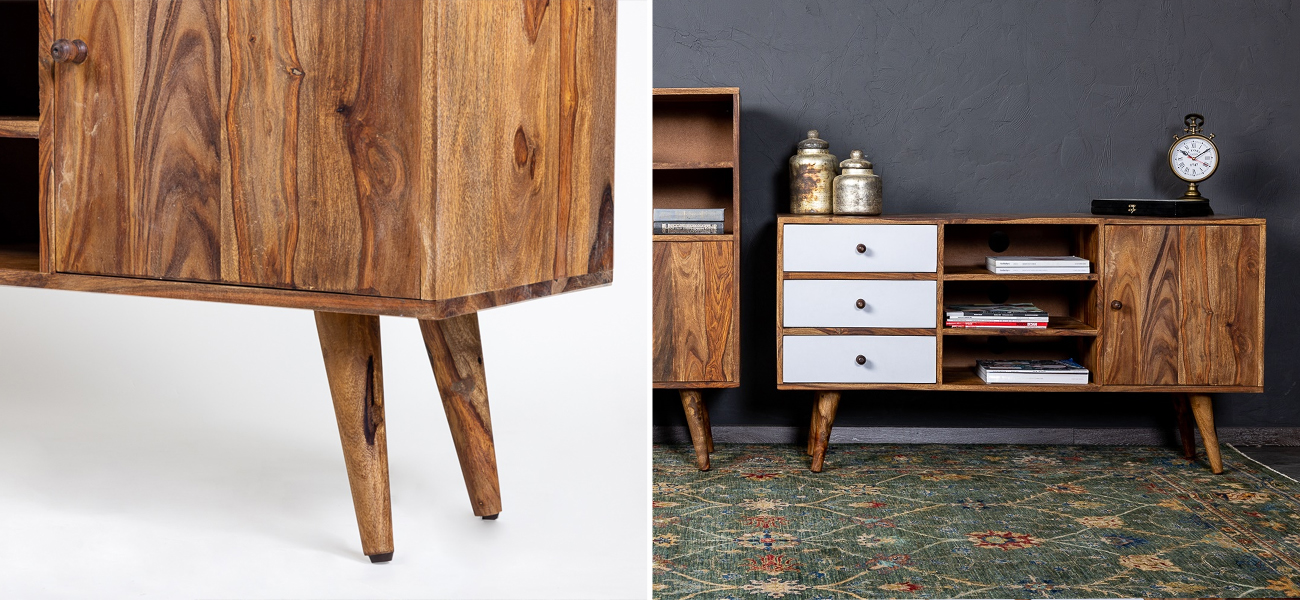 Комод из натурального дерева Texture Contrast - фото №2