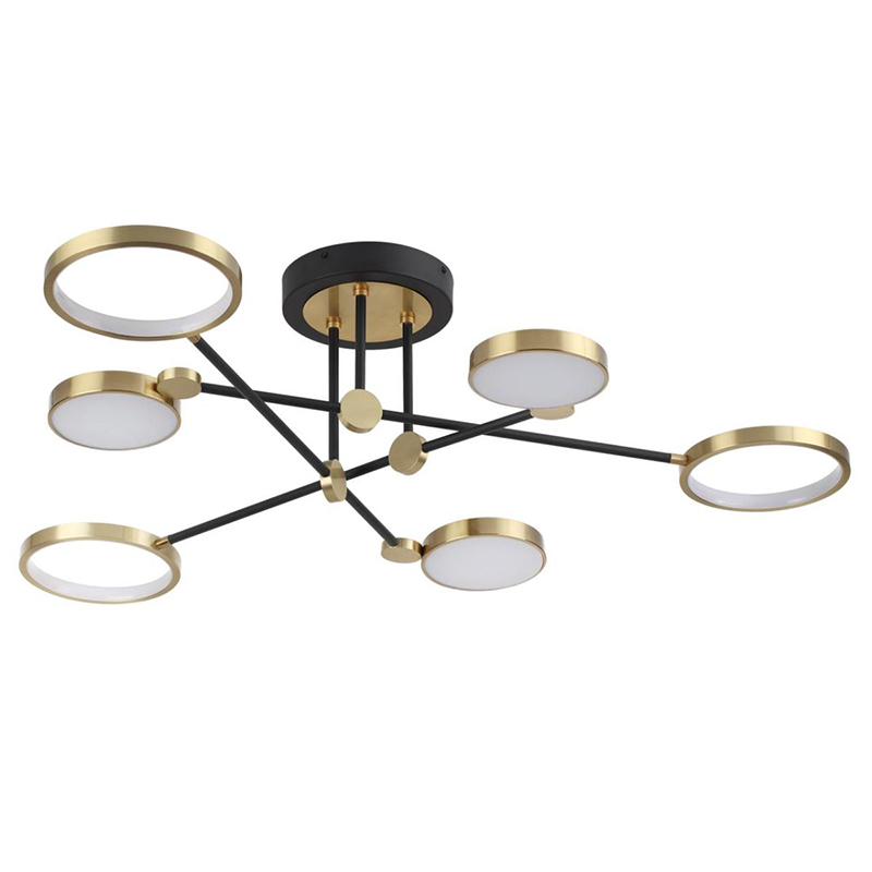 Потолочная люстра Bendik Ceiling Сhandelier A Золотой Черный Белый Потолочная люстра Bendik Ceiling Сhandelier A Золотой Черный Белый в Барнауле | Loft Concept