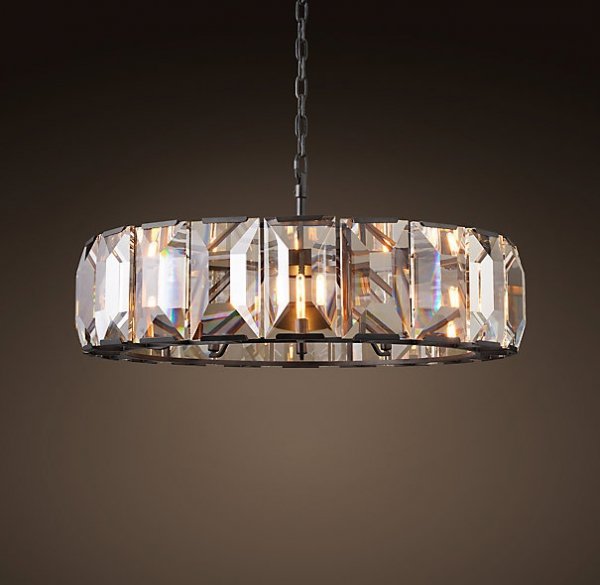 Люстра RH Harlow Crystal Round Chandelier 10 Черный Люстра RH Harlow Crystal Round Chandelier 10 Черный в Барнауле | Loft Concept