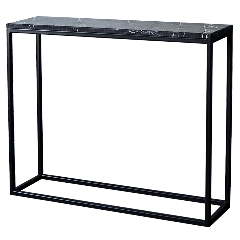 Консоль с чёрной мраморной столешницей Different Marble Black Черный Консоль с чёрной мраморной столешницей Different Marble Black Черный в Барнауле | Loft Concept