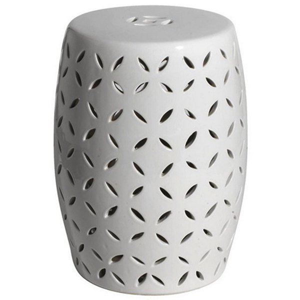 Керамический табурет Carved Garden Stool - White Белый Керамический табурет Carved Garden Stool - White Белый в Барнауле | Loft Concept