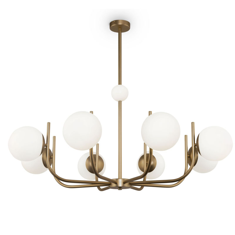 Люстра Felicitat Chandelier 103 Латунь Белый Люстра Felicitat Chandelier 103 Латунь Белый в Барнауле | Loft Concept