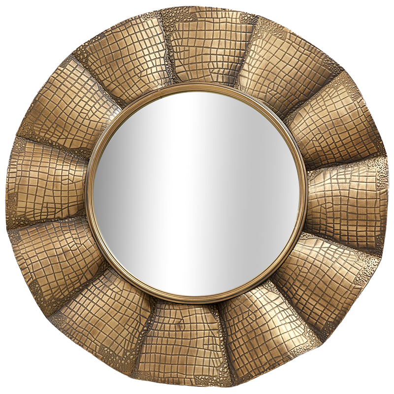 Круглое зеркало Aguirre Round Brass Mirror Латунь Зеркало Круглое зеркало Aguirre Round Brass Mirror Латунь Зеркало в Барнауле | Loft Concept