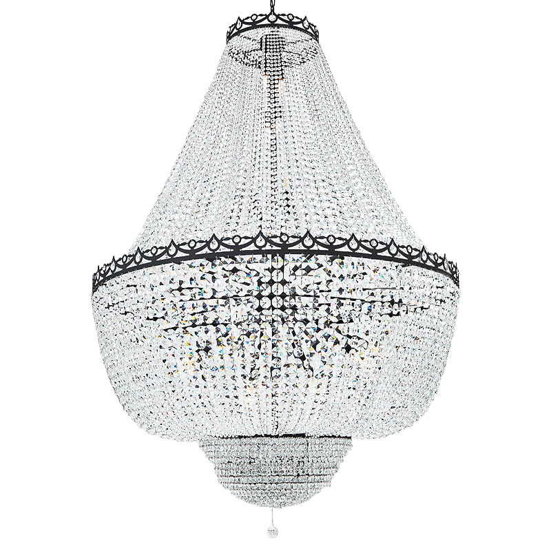 Люстра Fidelma Chandelier 130 Прозрачный Черный Люстра Fidelma Chandelier 130 Прозрачный Черный в Барнауле | Loft Concept