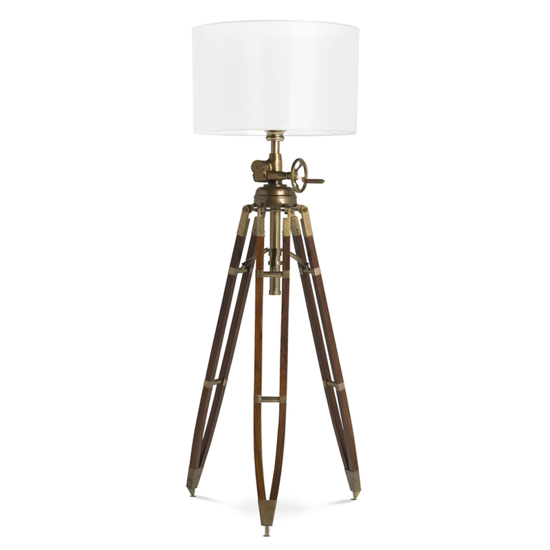 Торшер Eichholtz Floor Lamp Royal Marine Cream Кремовый Коричневый Латунь Античная полированная Торшер Eichholtz Floor Lamp Royal Marine Cream Кремовый Коричневый Латунь Античная полированная в Барнауле | Loft Concept
