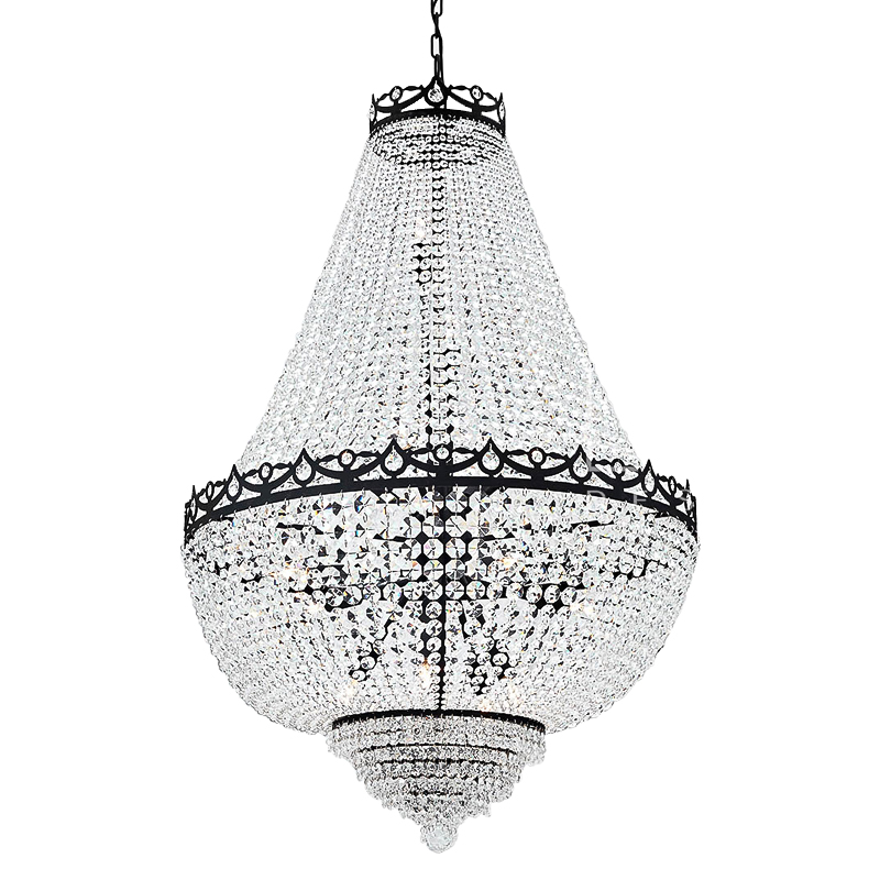 Люстра Fidelma Chandelier Прозрачный Черный Люстра Fidelma Chandelier Прозрачный Черный в Барнауле | Loft Concept