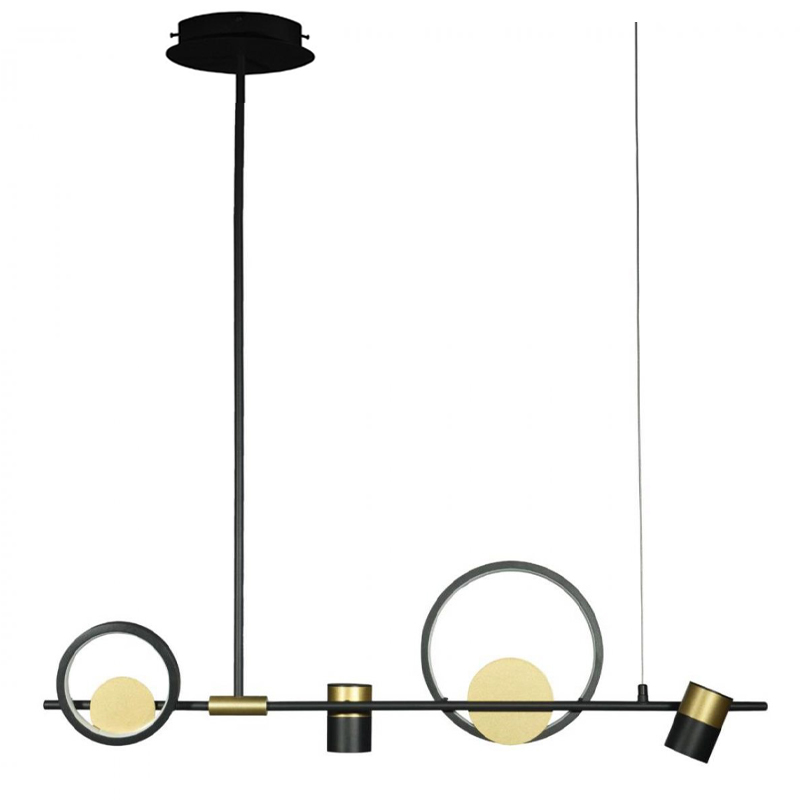 Люстра Chariklo Duo Chandelier Черный Латунь в Барнауле | Loft Concept 