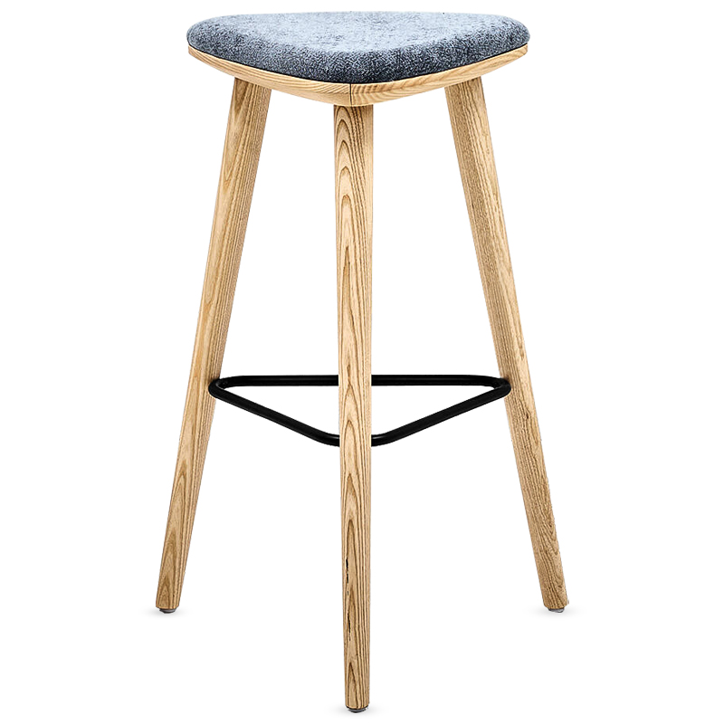 Барный стул Bitan Stool Черный Древесина Серый Барный стул Bitan Stool Черный Древесина Серый в Барнауле | Loft Concept