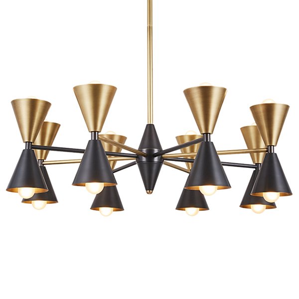 Люстра CAIRO CHANDELIER BLACK AND GOLD Золотой Черный Люстра CAIRO CHANDELIER BLACK AND GOLD Золотой Черный в Барнауле | Loft Concept
