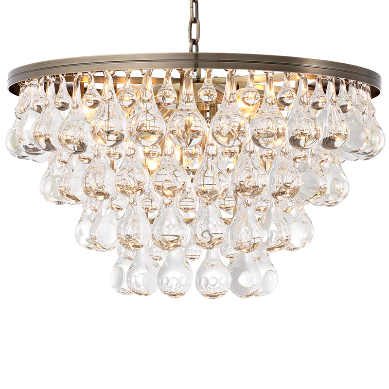 Люстра Eichholtz Chandelier Bolzano Brass Латунь Прозрачное Стекло Люстра Eichholtz Chandelier Bolzano Brass Латунь Прозрачное Стекло в Барнауле | Loft Concept
