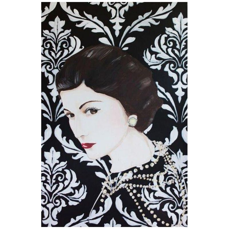 Картина “Coco Chanel with Damask Wallpaper” Мульти в Барнауле | Loft Concept 