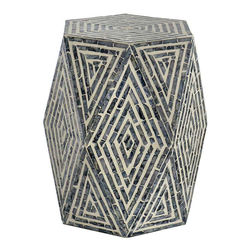 Приставной стол Geometric Инкрустация ракушками устриц Приставной стол Geometric Инкрустация ракушками устриц в Барнауле | Loft Concept