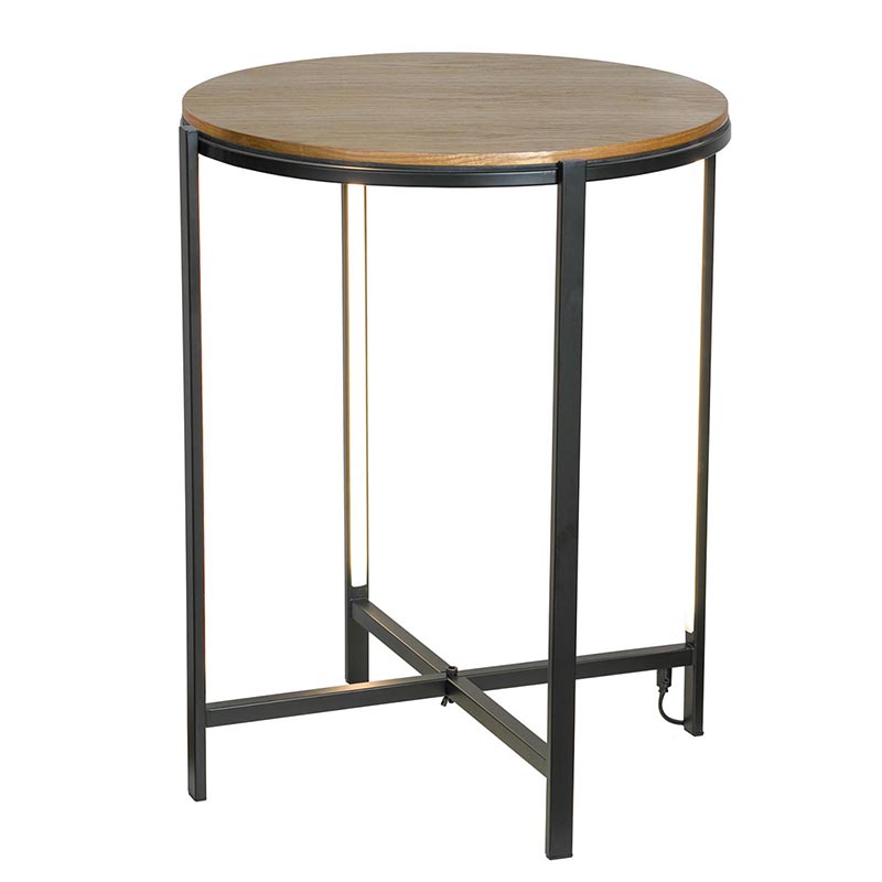 Приставной стол Kelin Side Table Black LED Черный Орех Приставной стол Kelin Side Table Black LED Черный Орех в Барнауле | Loft Concept