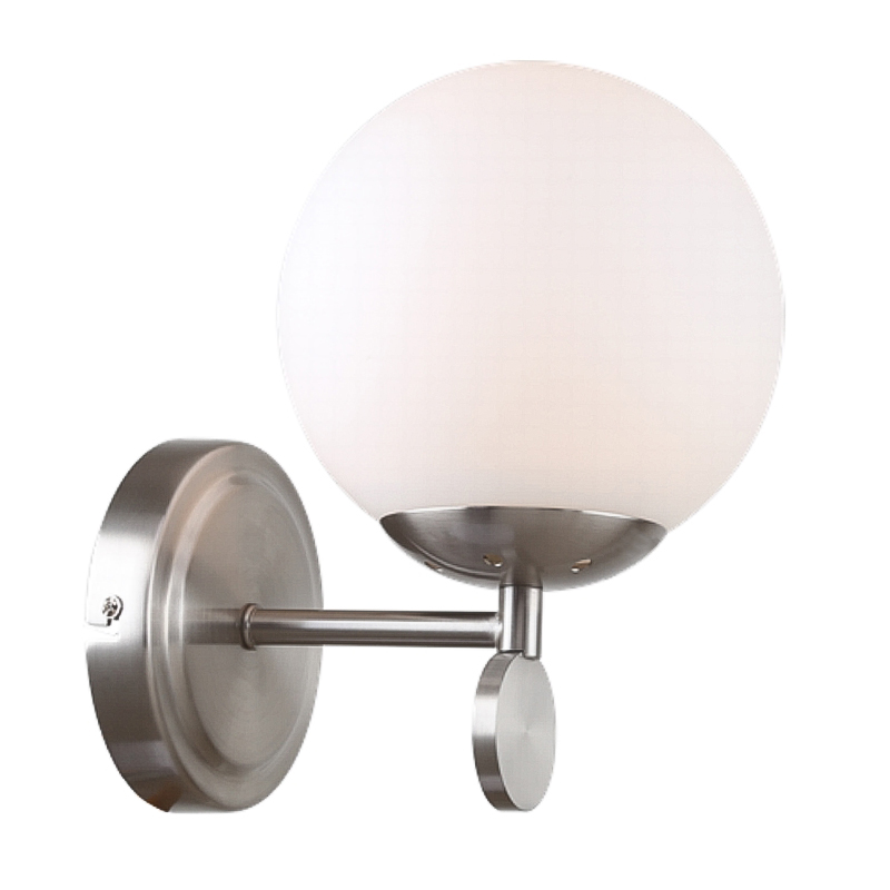 Бра Kyran Nickel Wall Lamp Никель Белый Бра Kyran Nickel Wall Lamp Никель Белый в Барнауле | Loft Concept