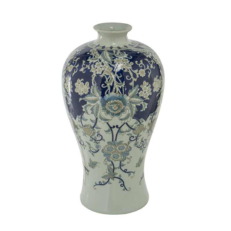 Ваза Blue & White Ornament Vase 62 Белый Синий Ваза Blue & White Ornament Vase 62 Белый Синий в Барнауле | Loft Concept