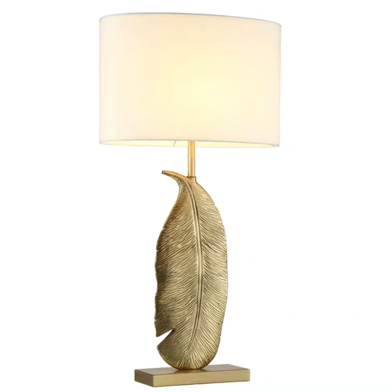Настольная лампа Leaf Brass Table Lamp Золотой Белый Черный Настольная лампа Leaf Brass Table Lamp Золотой Белый Черный в Барнауле | Loft Concept