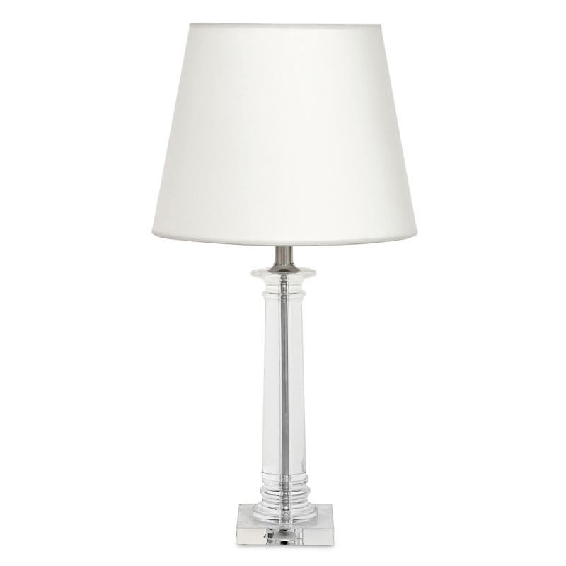 Настольная лампа Eichholtz Table Lamp Bulgari S Прозрачный Белый Никель Настольная лампа Eichholtz Table Lamp Bulgari S Прозрачный Белый Никель в Барнауле | Loft Concept